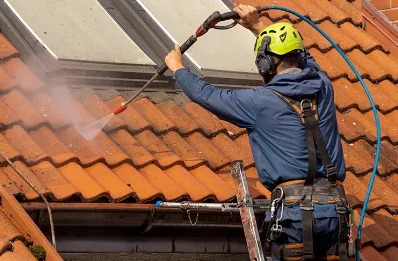 Démoussage et hydrofuge de toiture à Goutrens